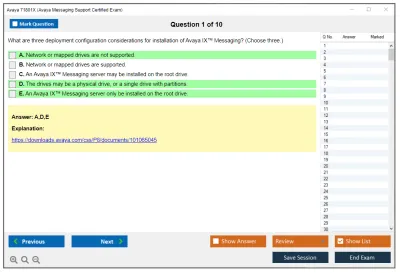 Avaya 71801X Avaya Messaging Support Certified Exam Practice test exam simulator test engine exam Prep practice test questions answers Image 1