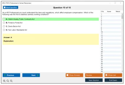 HRCI PHR Professional in Human Resources Practice test exam simulator test engine exam Prep practice test questions answers Image 10