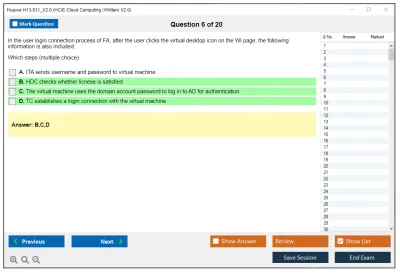 Huawei H13-531_V2.0 HCIE-Cloud Computing (Written) V2.0 Practice test exam simulator test engine exam Prep practice test questions answers Image 6