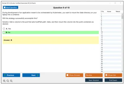 Docker DCA Docker Certified Associate (DCA) Exam Practice test exam simulator test engine exam Prep practice test questions answers Image 9