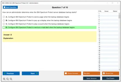 IBM C9060-528 IBM Spectrum Protect V8.1 Administration Practice test exam simulator test engine exam Prep practice test questions answers Image 7