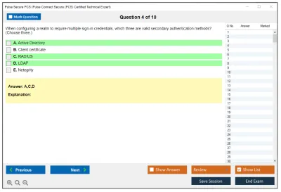 Pulse Secure PCS Pulse Connect Secure (PCS): Administration and Configuration Practice test exam simulator test engine exam Prep practice test questions answers Image 4