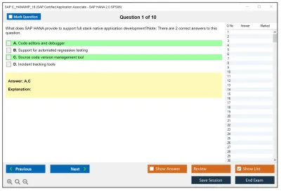 SAP C_HANAIMP_18 SAP Certified Application Associate - SAP HANA 2.0 SPS06 Practice test exam simulator test engine exam Prep practice test questions answers Image 1