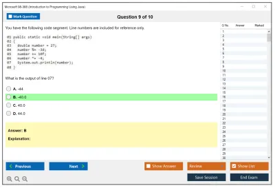 Microsoft 98-388 Introduction to Programming Using Java Practice test exam simulator test engine exam Prep practice test questions answers Image 9