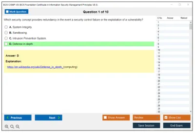 BCS CISMP-V9 BCS Foundation Certificate in Information Security Management Principles V9.0 Practice test exam simulator test engine exam Prep practice test questions answers Image 1