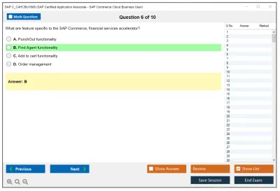 SAP C_C4HCBU1808 SAP Certified Application Associate - SAP Commerce Cloud Business User Practice test exam simulator test engine exam Prep practice test questions answers Image 6