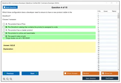 Salesforce B2C-Commerce-Developer Salesforce Certified B2C Commerce Developer Practice test exam simulator test engine exam Prep practice test questions answers Image 4