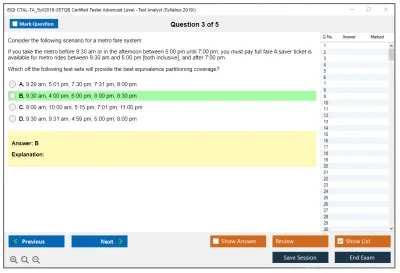 iSQI CTAL-TA_Syll2019 ISTQB Certified Tester Advanced Level - Test Analyst (Syllabus 2019) Practice test exam simulator test engine exam Prep practice test questions answers Image 3
