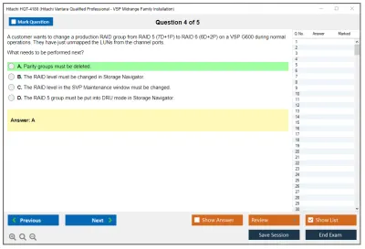 Hitachi HQT-4180 Hitachi Vantara Qualified Professional - VSP Midrange Family Installation Practice test exam simulator test engine exam Prep practice test questions answers Image 4