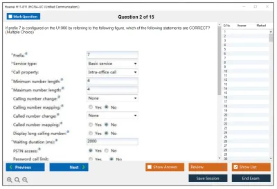 Huawei H11-811 HCNA-UC (Unified Communication) Practice test exam simulator test engine exam Prep practice test questions answers Image 2