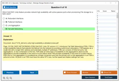 EMC DES-1D12 Specialist - Technology Architect Midrange Storage Solutions Exam Practice test exam simulator test engine exam Prep practice test questions answers Image 6