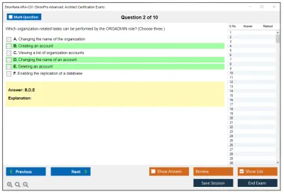 Snowflake ARA-C01 SnowPro Advanced: Architect Certification Exam Practice test exam simulator test engine exam Prep practice test questions answers Image 2