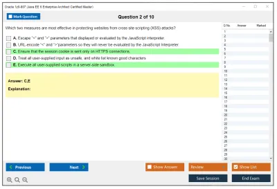 Oracle 1z0-807 Java EE 6 Enterprise Architect Certified Master Practice test exam simulator test engine exam Prep practice test questions answers Image 2