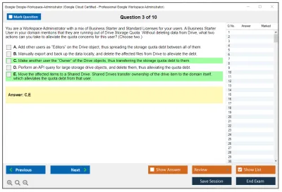 Google Google-Workspace-Administrator Google Cloud Certified - Professional Google Workspace Administrator Practice test exam simulator test engine exam Prep practice test questions answers Image 3