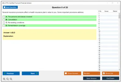 ABA CTFA Certified Trust and Financial Advisor Practice test exam simulator test engine exam Prep practice test questions answers Image 6