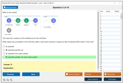 Mulesoft MCD-Level1-Delta MuleSoft Certified Developer - Level 1 (Mule 4) DELTA Practice test exam simulator test engine exam Prep practice test questions answers Image 5