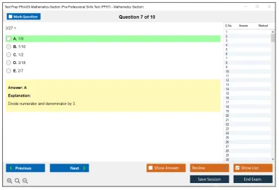 Test Prep PRAXIS-Mathematics-Section Pre-Professional Skills Test (PPST) - Mathematics Section Practice test exam simulator test engine exam Prep practice test questions answers Image 7