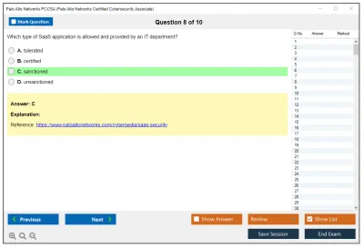 Palo Alto Networks PCCSA Palo Alto Networks Certified Cybersecurity Associate Practice test exam simulator test engine exam Prep practice test questions answers Image 8