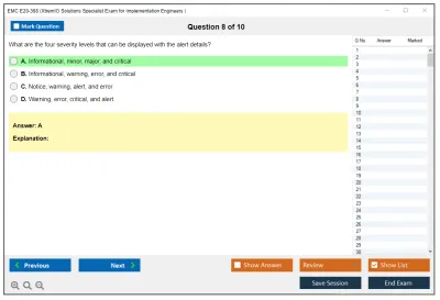 EMC E20-368 XtremIO Solutions Specialist Exam for Implementation Engineers Practice test exam simulator test engine exam Prep practice test questions answers Image 8