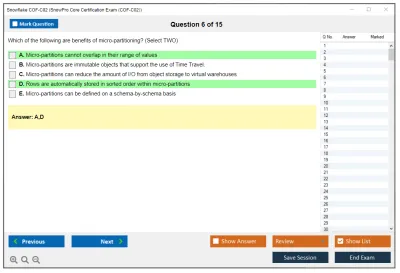 Snowflake COF-C02 SnowPro Core Certification Exam Practice test exam simulator test engine exam Prep practice test questions answers Image 6