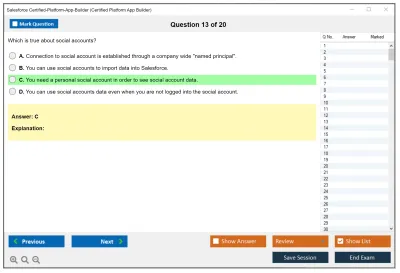 Salesforce Certified-Platform-App-Builder Salesforce Certified Platform App Builder Practice test exam simulator test engine exam Prep practice test questions answers Image 13