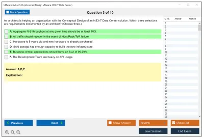 VMware 3V0-42.20 Advanced Design VMware NSX-T Data Center Practice test exam simulator test engine exam Prep practice test questions answers Image 3