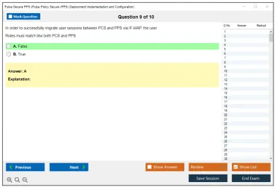 Pulse Secure PPS Pulse Policy Secure (PPS) Deployment Implementation and Configuration Practice test exam simulator test engine exam Prep practice test questions answers Image 9