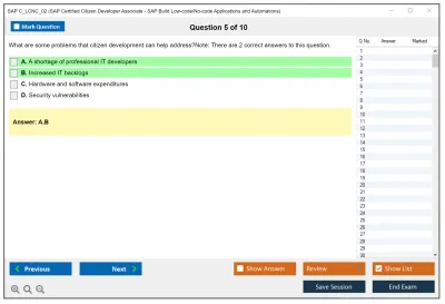 SAP C_LCNC_02 SAP Certified Citizen Developer Associate - SAP Build Low-code/No-code Applications and Automations Practice test exam simulator test engine exam Prep practice test questions answers Image 5