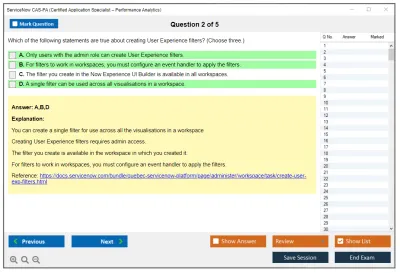 ServiceNow CAS-PA ServiceNow Certified Application Specialist - Performance Analytics Exam Practice test exam simulator test engine exam Prep practice test questions answers Image 2