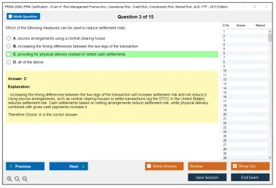 PRMIA 8008 PRM Certification - Exam III: Risk Management Frameworks, Operational Risk, Credit Risk, Counterparty Risk, Market Risk, ALM, FTP - 2015 Edition Practice test exam simulator test engine exam Prep practice test questions answers Image 3