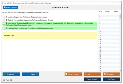 Oracle 1z0-1060 Oracle Accounting Hub Cloud 2019 Implementation Essentials Practice test exam simulator test engine exam Prep practice test questions answers Image 1