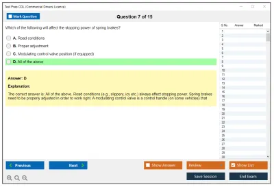 Test Prep CDL Commercial Drivers Licence Practice test exam simulator test engine exam Prep practice test questions answers Image 7
