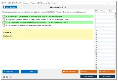 SAP P_C4H340_24 SAP Certified Development ProfessionalSAP Commerce Cloud Developer Practice test exam simulator test engine exam Prep practice test questions answers Image 3