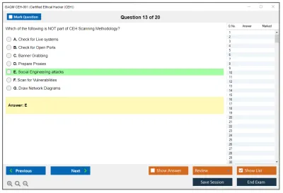 GAQM CEH-001 Certified Ethical Hacker (CEH) Practice test exam simulator test engine exam Prep practice test questions answers Image 13
