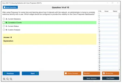 Cisco 300-710 Securing Networks with Cisco Firepower (300-710 SNCF) Practice test exam simulator test engine exam Prep practice test questions answers Image 14