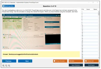 EMC DES-4122 Specialist - Implementation Engineer PowerEdge Version 2.0 Practice test exam simulator test engine exam Prep practice test questions answers Image 2