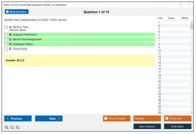 Oracle 1z0-432 Oracle Real Application Clusters 12c Essentials Practice test exam simulator test engine exam Prep practice test questions answers Image 1