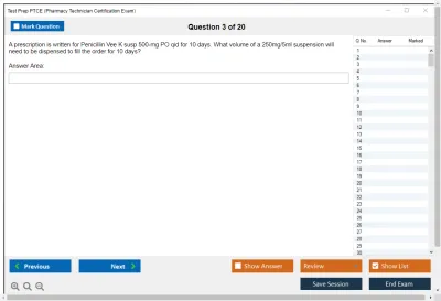 Test Prep PTCE Pharmacy Technician Certification Exam Practice test exam simulator test engine exam Prep practice test questions answers Image 3