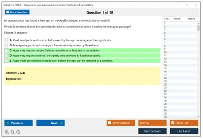 Salesforce CRT-211 Prepare for your Advanced Administrator Certification Exam Practice test exam simulator test engine exam Prep practice test questions answers Image 1