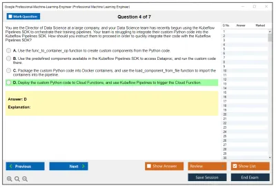 Google Professional-Machine-Learning-Engineer Google Professional Machine Learning Engineer Practice test exam simulator test engine exam Prep practice test questions answers Image 4
