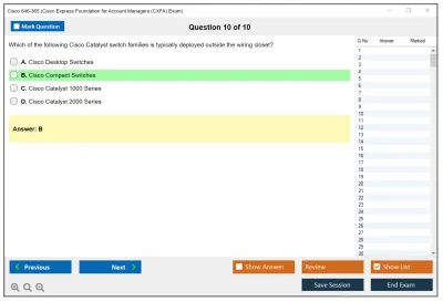 Cisco 646-365 Cisco Express Foundation for Account Managers (CXFA) Exam Practice test exam simulator test engine exam Prep practice test questions answers Image 10