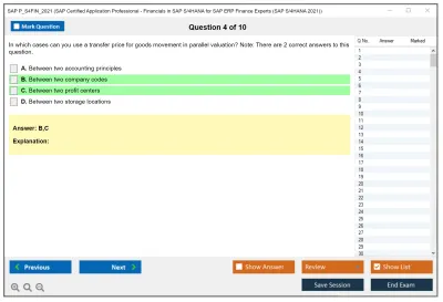 SAP P_S4FIN_2021 SAP Certified Professional - Financials in SAP S/4HANA 2021 for SAP ERP Finance Experts Practice test exam simulator test engine exam Prep practice test questions answers Image 4