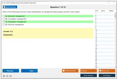 IIA IIA-CGAP Certified Government Auditing Professional Practice test exam simulator test engine exam Prep practice test questions answers Image 7