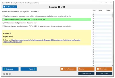 Cisco 300-710 Securing Networks with Cisco Firepower (300-710 SNCF) Practice test exam simulator test engine exam Prep practice test questions answers Image 13