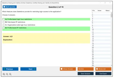 Salesforce Sharing-and-Visibility-Architect Salesforce Certified Sharing and Visibility Architect Practice test exam simulator test engine exam Prep practice test questions answers Image 2