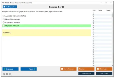 PMI PMI-001 Project Management Professional v5 Practice test exam simulator test engine exam Prep practice test questions answers Image 3