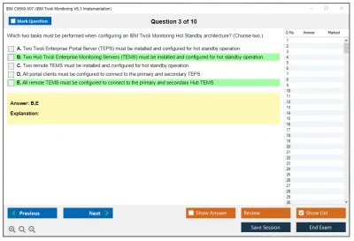 IBM C9560-507 IBM Tivoli Monitoring V6.3 Implementation Practice test exam simulator test engine exam Prep practice test questions answers Image 3