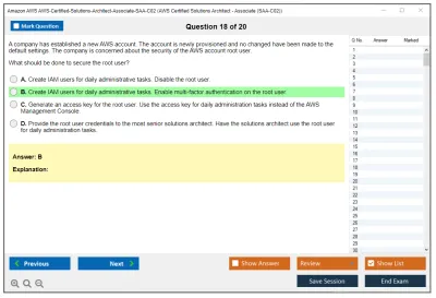 Amazon AWS AWS-Certified-Solutions-Architect-Associate-SAA-C02 AWS Certified Solutions Architect - Associate (SAA-C02) Practice test exam simulator test engine exam Prep practice test questions answers Image 18