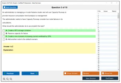 Nutanix NCP-DS Nutanix Certified Professional - Data Services Practice test exam simulator test engine exam Prep practice test questions answers Image 3