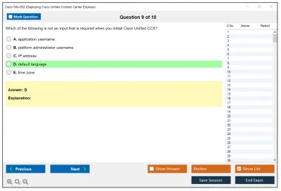 Cisco 500-052 Deploying Cisco Unified Contact Center Express Practice test exam simulator test engine exam Prep practice test questions answers Image 9